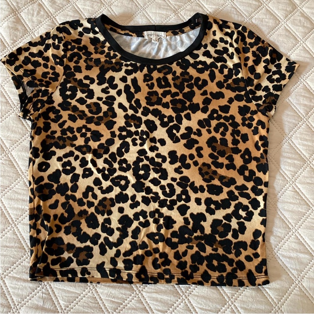 Heart Hips Animal Print Top - Black and Brown